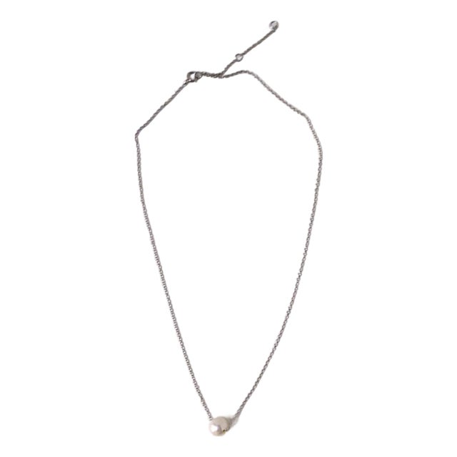 Pearl Necklace Sterling Silver Adjustable For Sale