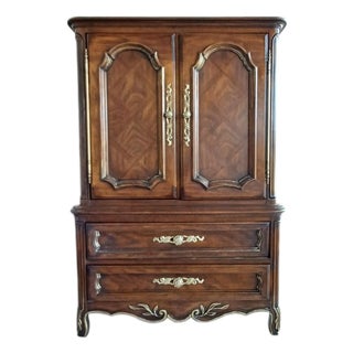 Drexel French Provincial Cabernet Collection Tall Chest Dresser Armoire For Sale