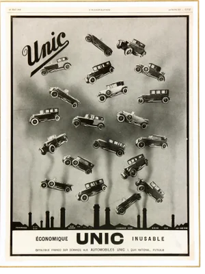 Consigned "Unic Vehicles" Lithograoh, 1928