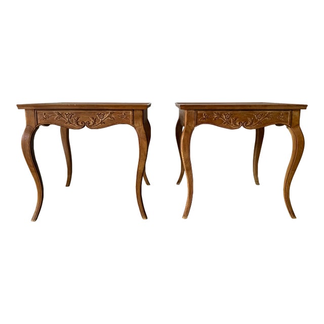 Henredon French Country Style One Drawer End Tables - a Pair For Sale