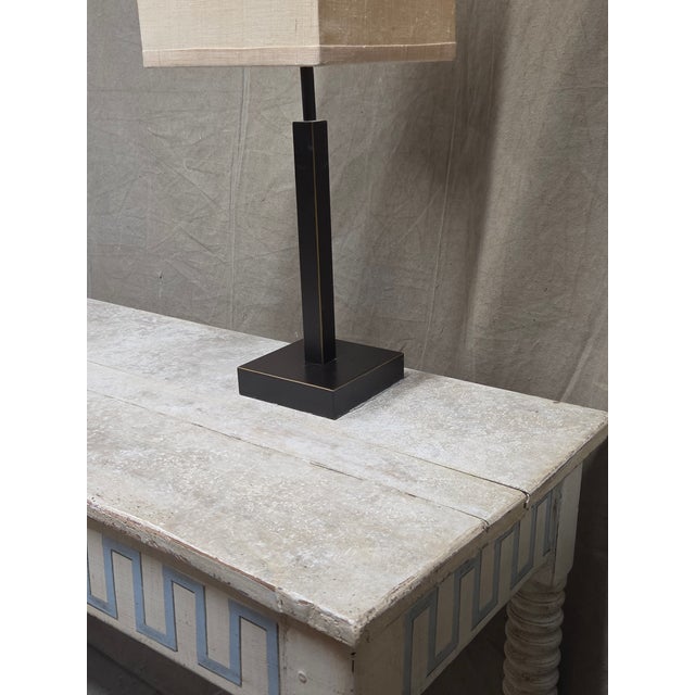 Antique French Rustic Painted Pine and Hardwood Console Table With Greek Key Motif For Sale - Image 18 of 18