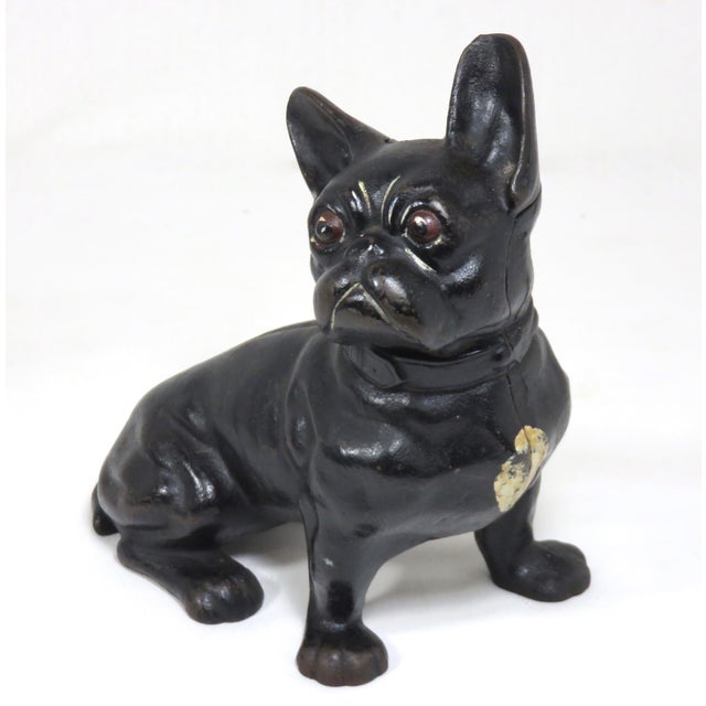 1930s Vintage Cast Iron French Bulldog Doorstop Chairish