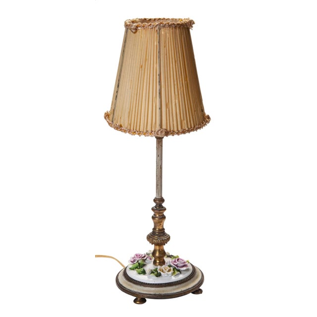 Early 20th Century Footed German Candlestick Bedside Lamps With