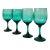 Emerald Green Wine Glasses - Set of 4 For Sale