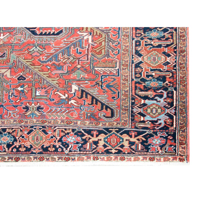 Persian Early 20th Century Persian Heriz Rug For Sale - Image 3 of 15
