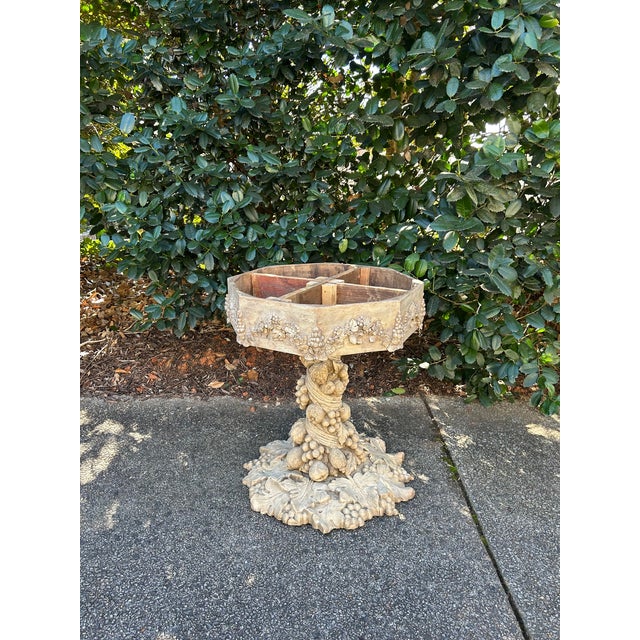 Beautiful Vintage carved wood table base Table base Only, No top