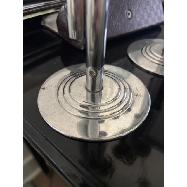 Vintage Pair of Art Deco Tubular Chrome Bud Vases / Sculptures by Ruth & William Gerth for Chase Co For Sale - Image 18 of 18