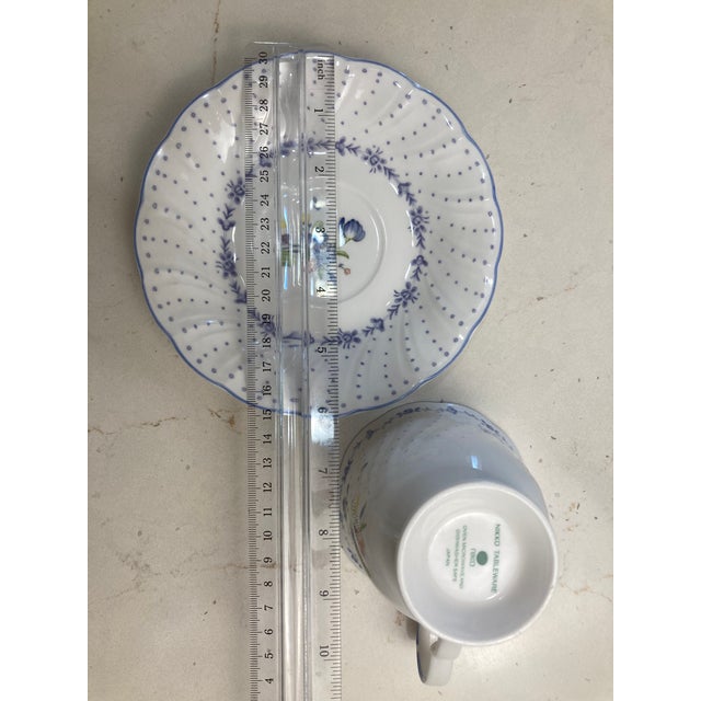 Late 20th Century Nikko Tea Cup and Saucer Made in Japan For Sale - Image 10 of 13