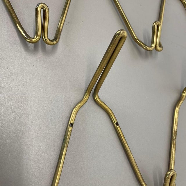 Large Brass Coat Rack with Hooks in the style of Auböck, France, 1950s For Sale - Image 10 of 18