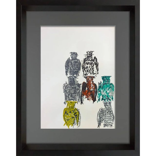 1970s Vintage Jean-Paul Riopelle Original Color Lithograph For Sale