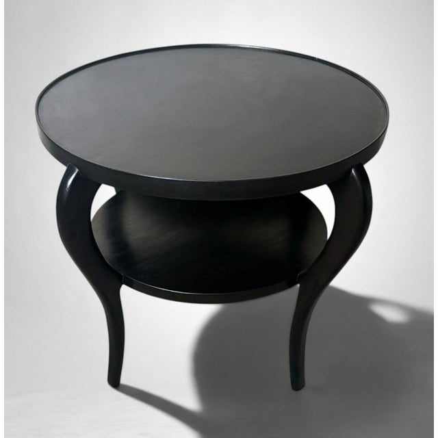 Art Deco Mid 20th Century Art Deco Ebonized Walnut Coffee Table, Italy For Sale - Image 3 of 18