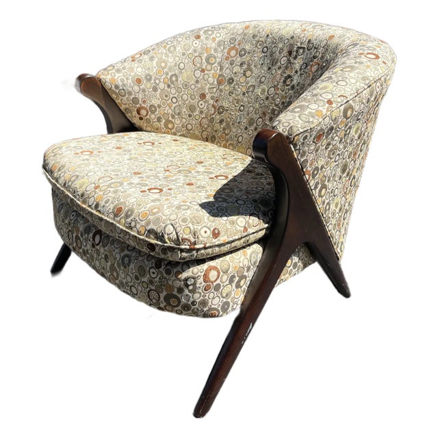 Modern Upholstered Club Chair For Sale