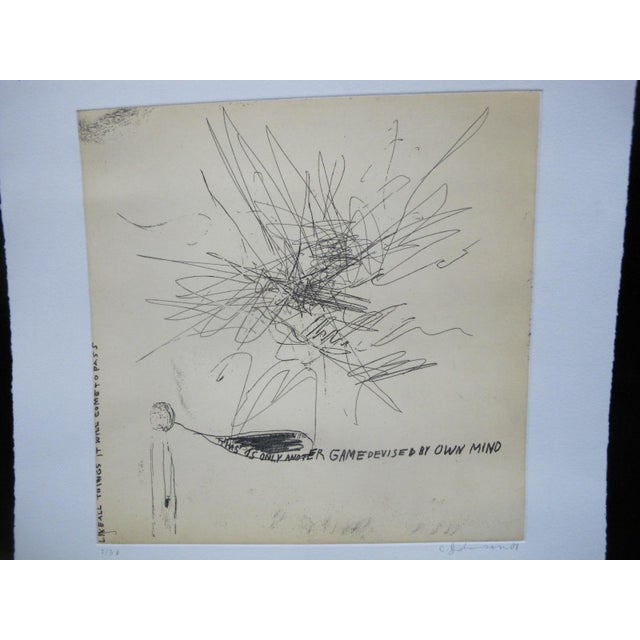 Paint Chris Johanson Signed Aquatint Print Perceptions #3 Game Devised by Own Mind For Sale - Image 7 of 8