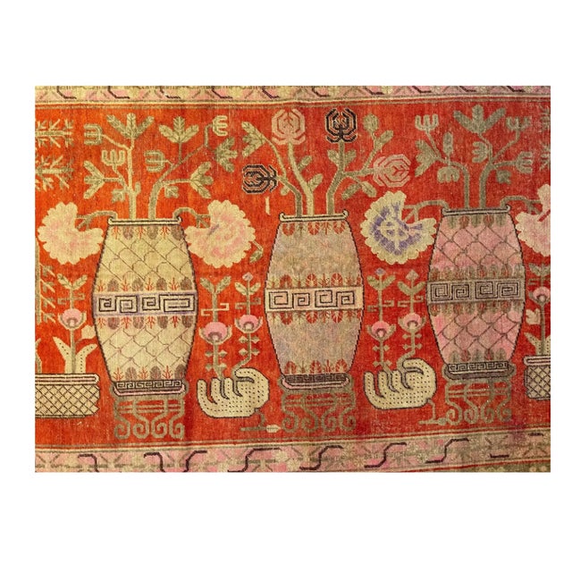 Antique Samarkand Rugs: The desert oasis of Khotan was an important stop on the Silk Road. The people of Khotan were...