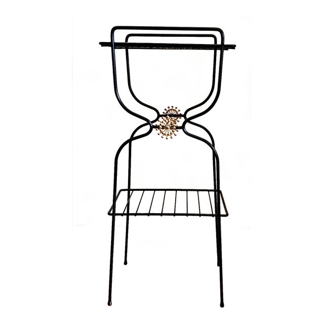 MidCentury Modern Outdoor Painted Metal Plant Stand Chairish