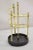 Sarreid LTD Victorian Style Polished Brass & Heavy Cast Iron Spiral Umbrella Stand. Circa late 20th Century Measurements:...