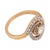 1910s Edwardian Diamond Two Tone 18k Gold Swirl Ring, Size 5 For Sale - Image 4 of 6