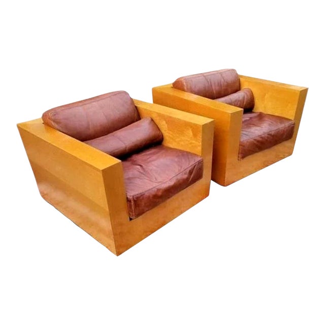 1990s Ralph Lauren Leather Rl2000 Metropolitan Chairs - Set of 2 For Sale