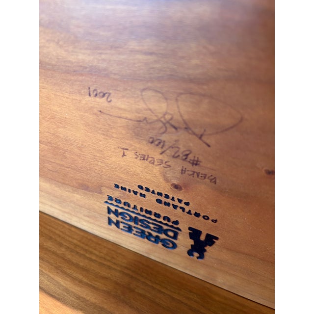 Hand Crafted Cherry Bench by Maine Master Woodworker For Sale - Image 13 of 15