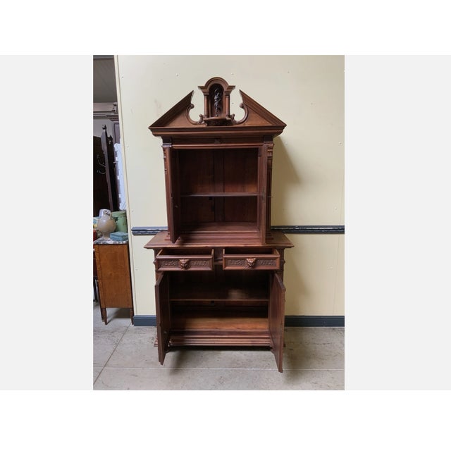 Antique Neo-Renaissance Walnut and Bronze Cabinet, 1880s For Sale - Image 3 of 12