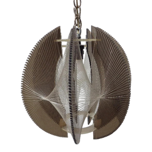 Mid Century Lucite Pendant Light Chandelier Paul Secon Sompex Fixture