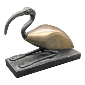 Vintage Egyptian-Themed Brass & Bronze Ibis