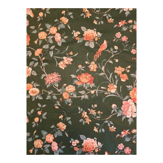 Beautiful Vintage Chinoiserie Fabric Decorators Bolt 33 Yards For Sale