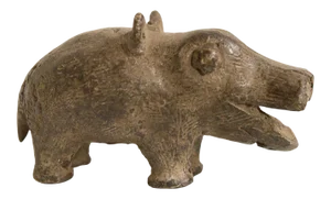 Vintage African Bronze Hippo