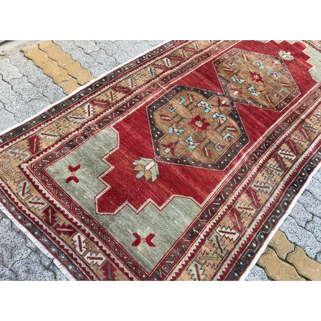 1960s Oushak Turkish Area Rug For Sale - Image 6 of 11