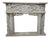 Louis XVI White Carrara Marble Fireplace, 1940s For Sale