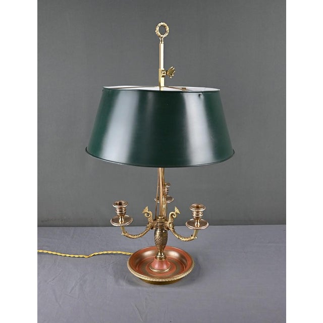 Early 20th Century Restoration Bronze Bouillotte Lamp For Sale - Image 4 of 18