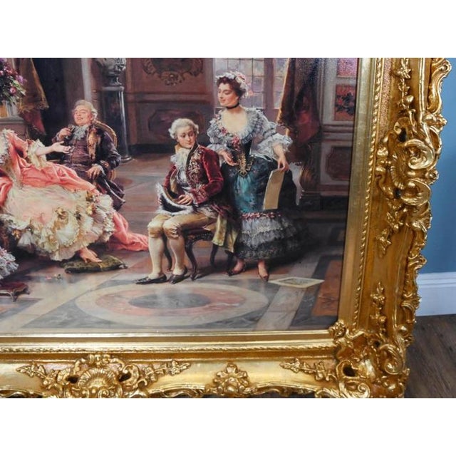 You are viewing a large print of a Louis XVI court scene Comes in the ornate gilt frame Almost six feet wide - 180 CM - so...