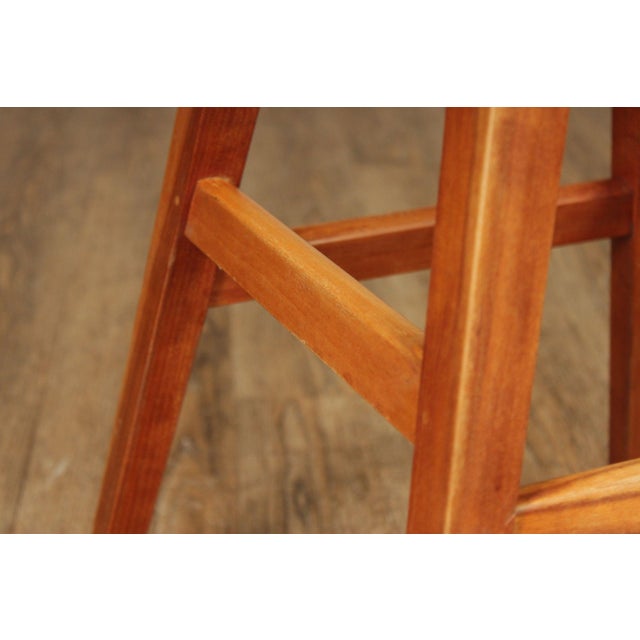 Brown Thomas Moser Pair Of Cherry Splay Leg Counter Stools For Sale - Image 8 of 18