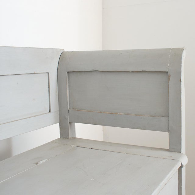 Antique Hungarian Settle with Storage, 1950s For Sale - Image 6 of 11