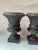 Vintage Neoclassical Style Cast Iron Planter Urns - Set of 2 For Sale - Image 4 of 13