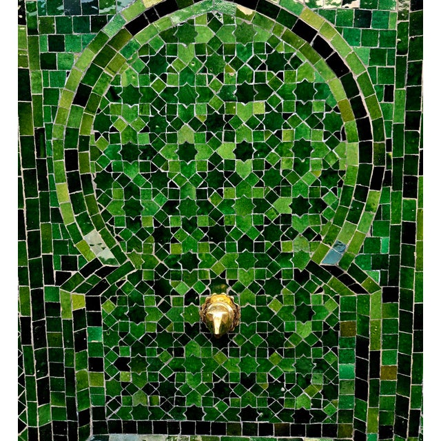 Just arrived! This beautiful handmade Moroccan mosaic tile fountain is crafted in Marrakech, Morocco, showcasing a lively...