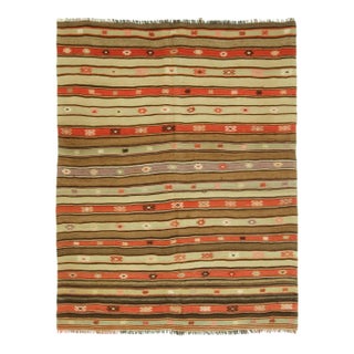 Vintage Circa 1940 Turkish Kilim Rug 5ft 5in X 7ft For Sale