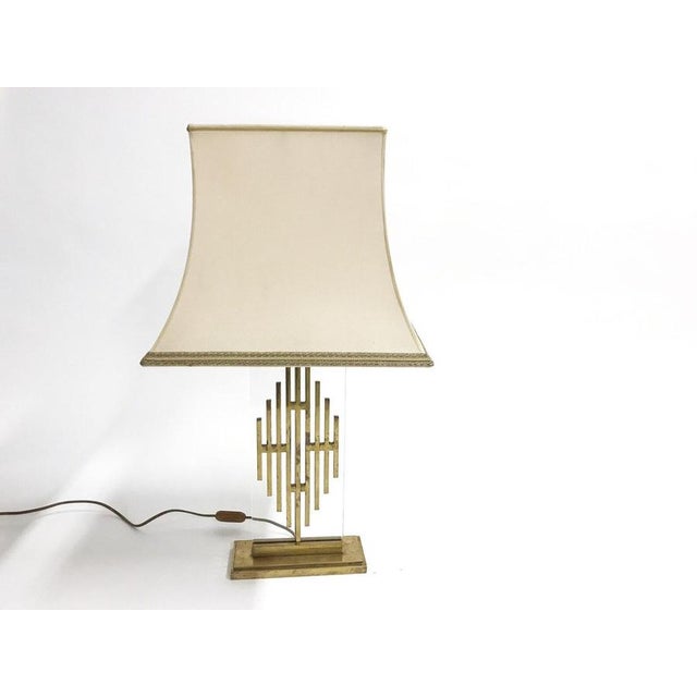 Beige Vintage Bronze Table Lamp, 1960s For Sale - Image 8 of 12