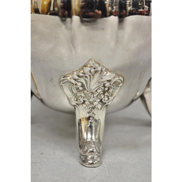Vintage Baroque by Wallace 267 Silver Plated Footed Lemonade Water Pitcher For Sale In Philadelphia - Image 6 of 15