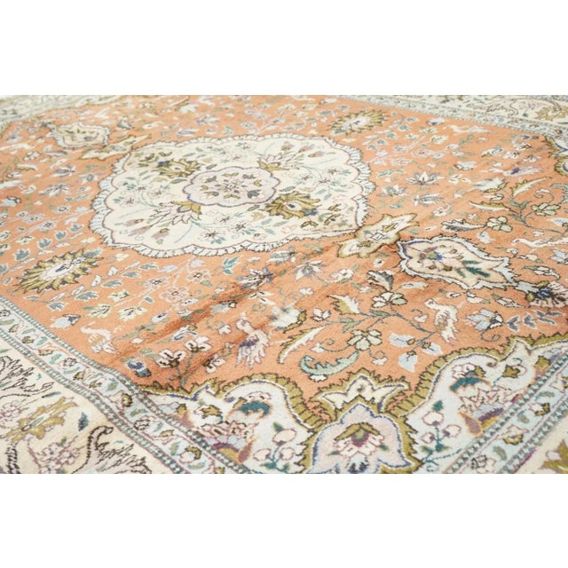 Vintage Persian Tabriz Rug 6' X 8'9'' For Sale - Image 4 of 10