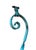 Metal Antique Iron Mercantile Hanging Sign Frame in Turquoise For Sale - Image 7 of 18