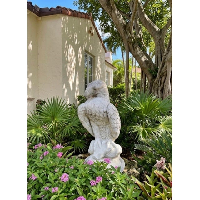 Vintage Cast Stone Eagle Statue For Sale - Image 9 of 12