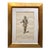 Unknown, Costume Stage Drawing Medieval Jester or Harlequin Figure Watercolor Painting For Sale
