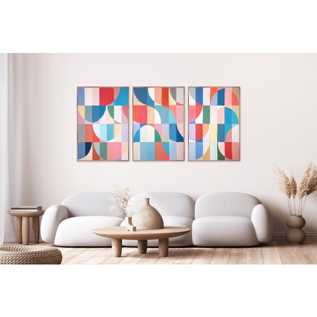 In Reflected Whirlpool, Natalia Roman composes a refined triptych where color becomes both structure and movement. Drawing...