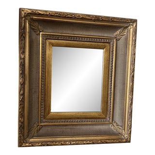 1990s John Richard Beveled Triple Framed Gold Mirror For Sale