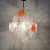 Rustic Mid-Century Glass Disc Chandelier from Vistosi, 1970s For Sale - Image 3 of 11