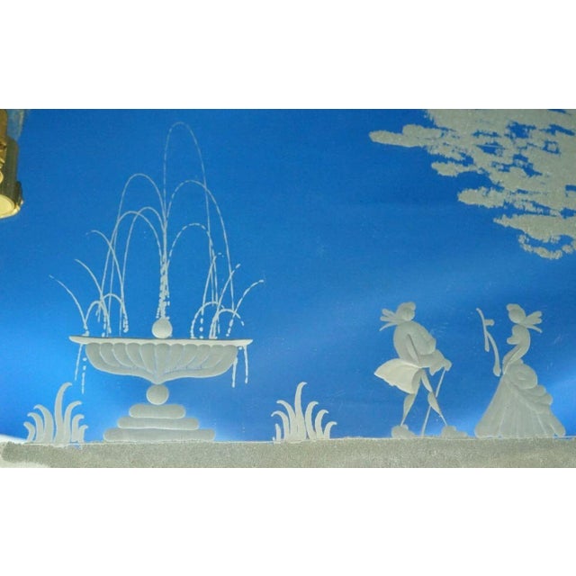 Large 20th Century Mirrored Tray in Murano Glass and Gilded Brass attributed to the Barovier & Toso Glassworks, Italy, 1940s For Sale - Image 12 of 18