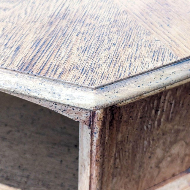 1990s Vintage Octagonal Wood End Table With Open Shelf For Sale - Image 5 of 6