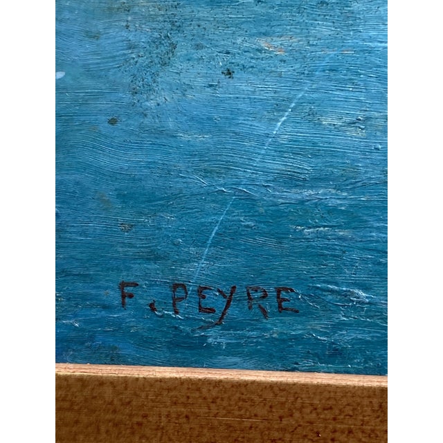F. Peyre, Mediterranean Seascape, 1920s, Oil on Panel For Sale - Image 4 of 17
