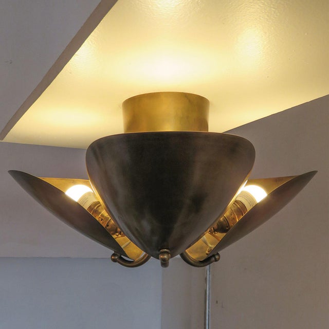Brass Georgia™ Ceiling Flushmount by Gallery L7 For Sale - Image 8 of 10